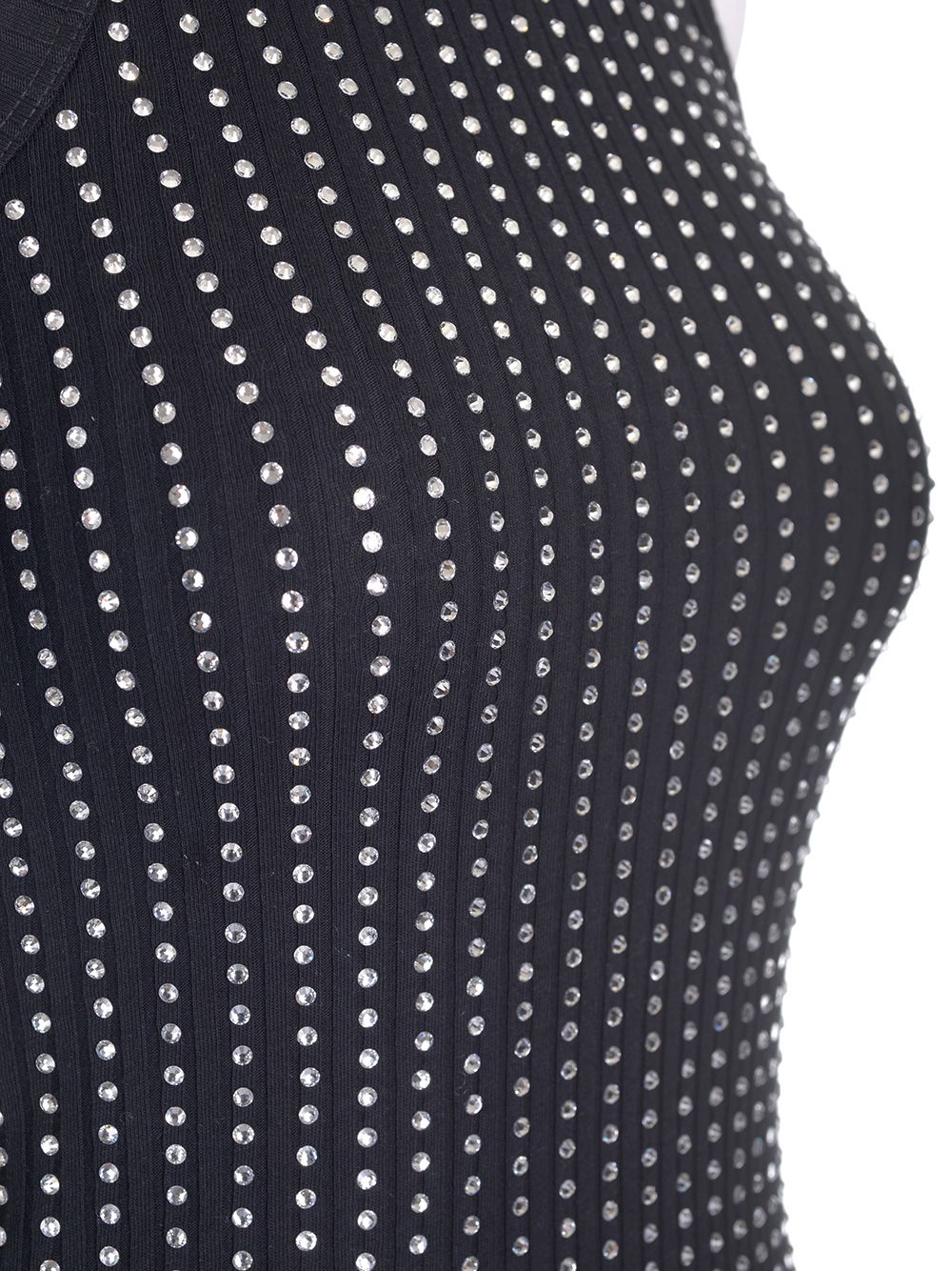The Attico Mini Dress With Thermo-Strass Dresses - Black | 0899e1214e3927a448228f082c2d99e2ff744d4f