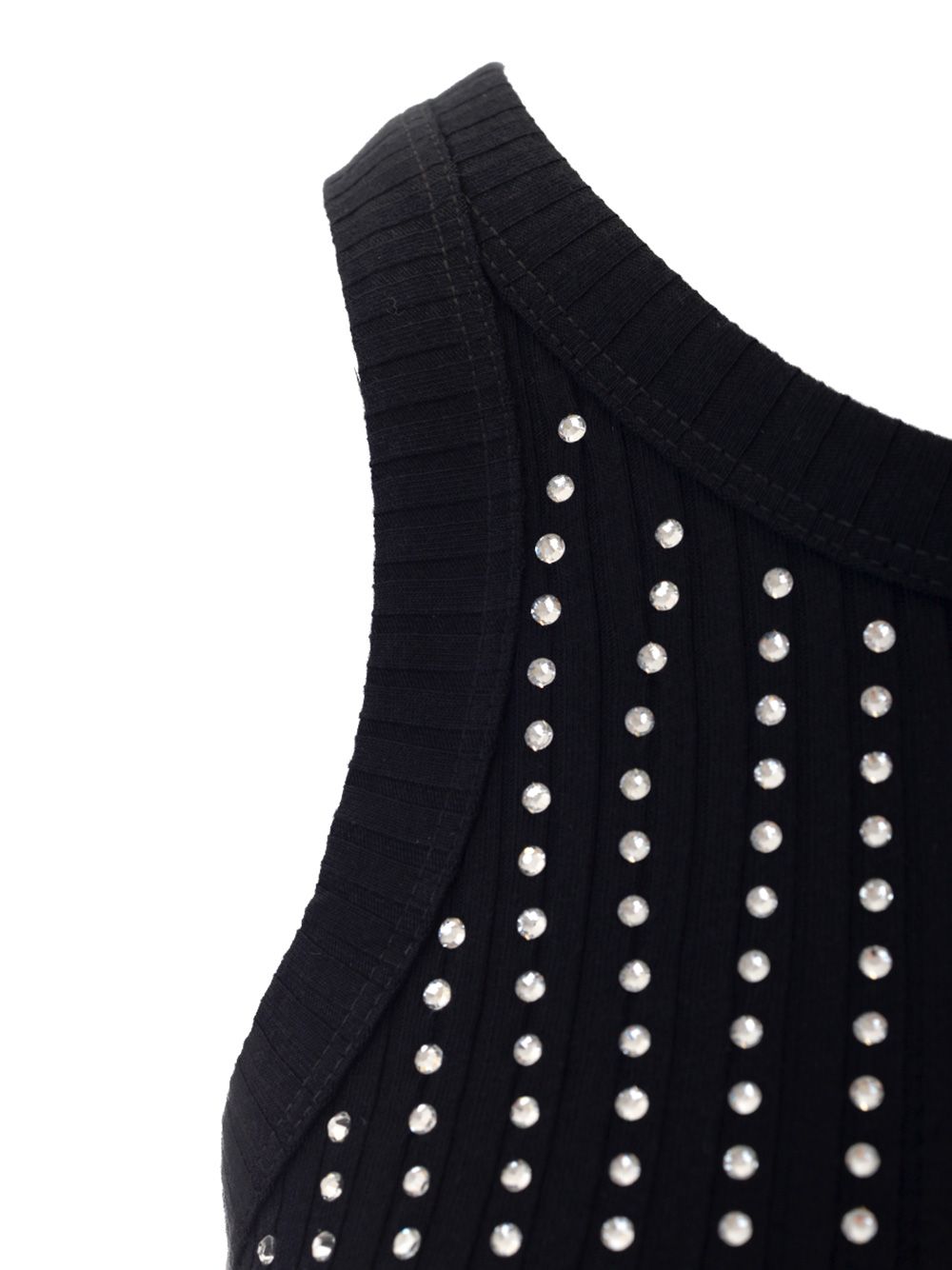The Attico Mini Dress With Thermo-Strass Dresses - Black | 14a4163d7351c398746ca98f209b53f9bb5ee61c