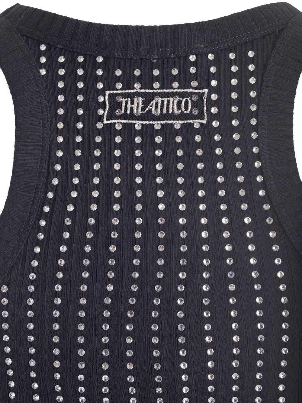 The Attico Mini Dress With Thermo-Strass Dresses - Black | e37b9c5cc6ac0cd910716a0bc0766078a1c33b02
