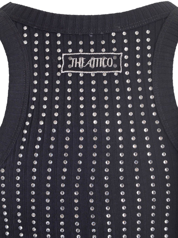 The Attico Mini Dress With Thermo-Strass Dresses - Black | e37b9c5cc6ac0cd910716a0bc0766078a1c33b02