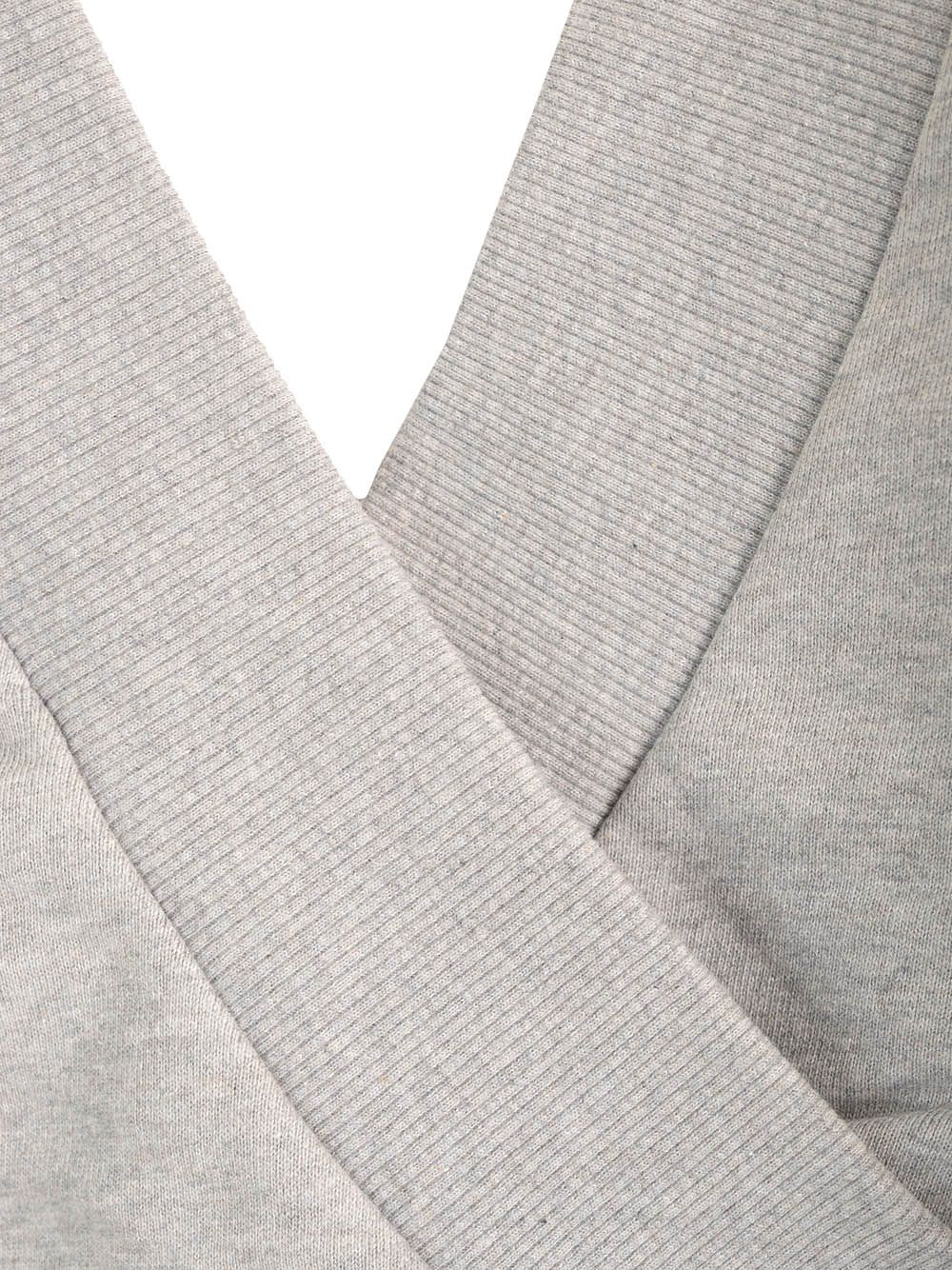 The Attico Cropped Sweatshirt Double American Fleece Sweatshirts - Grey | 058dbd6ea985f5af69868a88a1f2b7a261f2c798