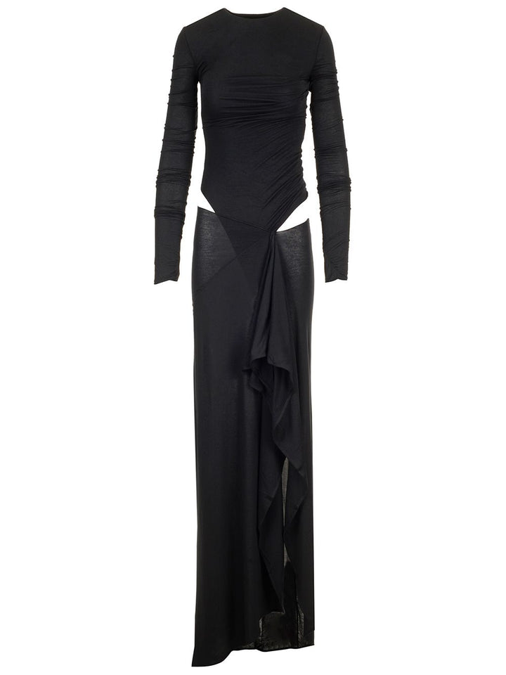 The Attico Long Draped Dress Dresses - Black | 44c28b0add741c4bec3ced1bf6158271a5f0ddae