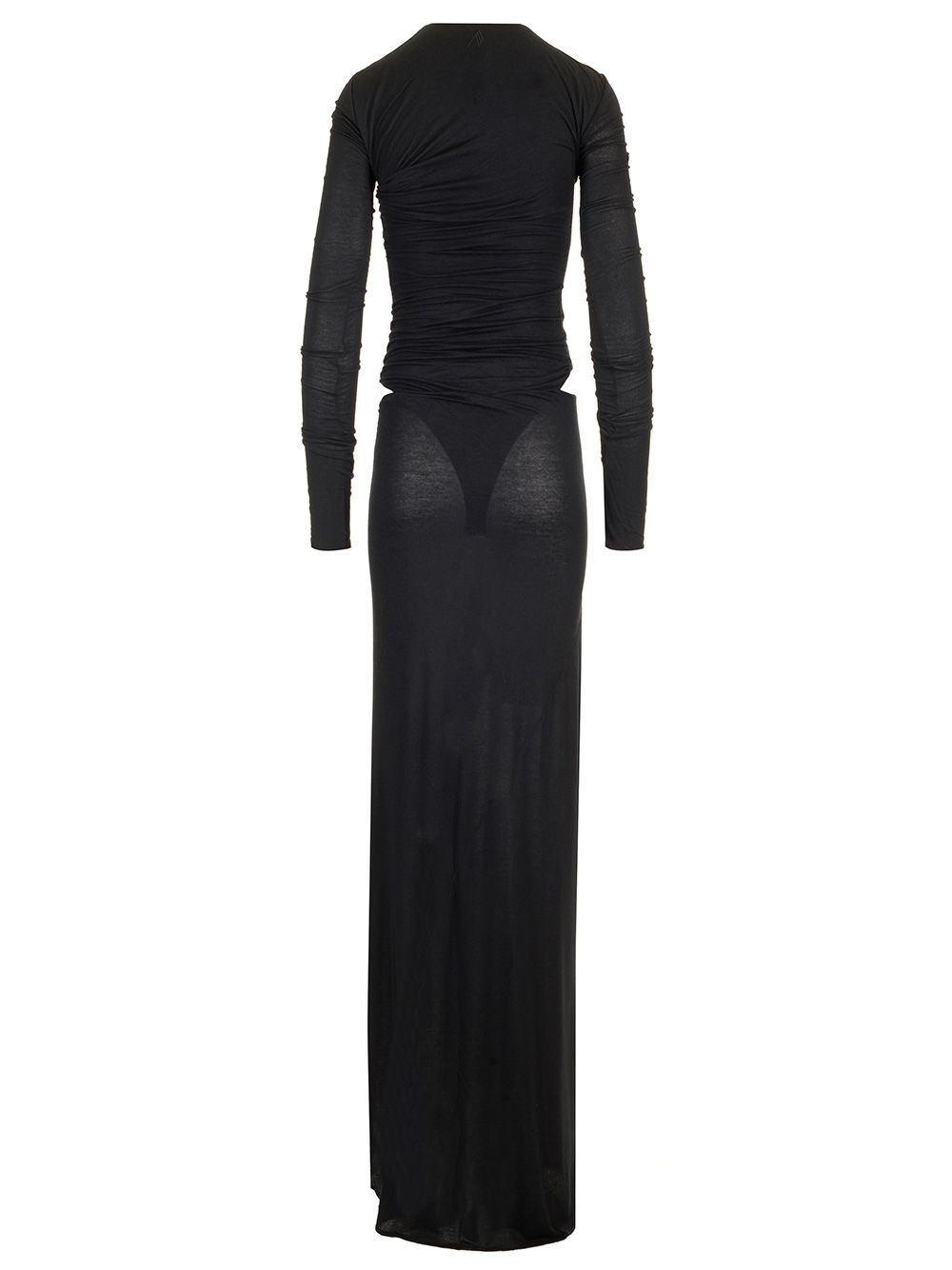 The Attico Long Draped Dress Dresses - Black | 0577147787303a9bfc735c1bac76c7032a157bfe