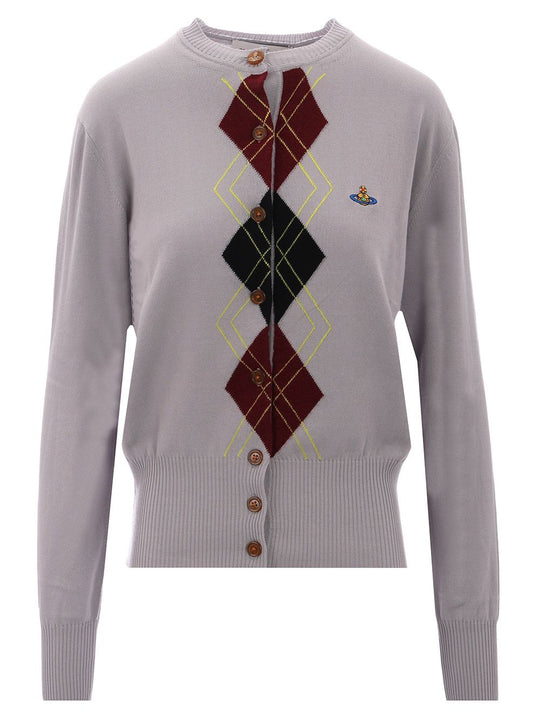 Argyle Knitwear Grey