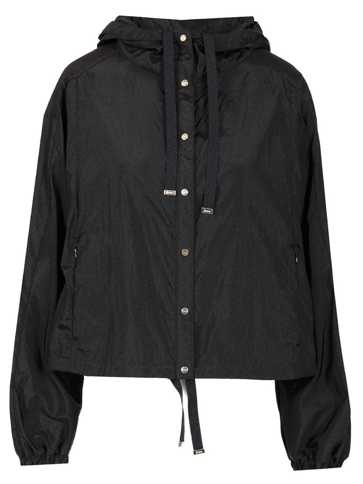 Herno Boxy Fit Waterproof Jacket Jackets - Black | 3196c44303ee728e2a92adfb40627a31ea60d871
