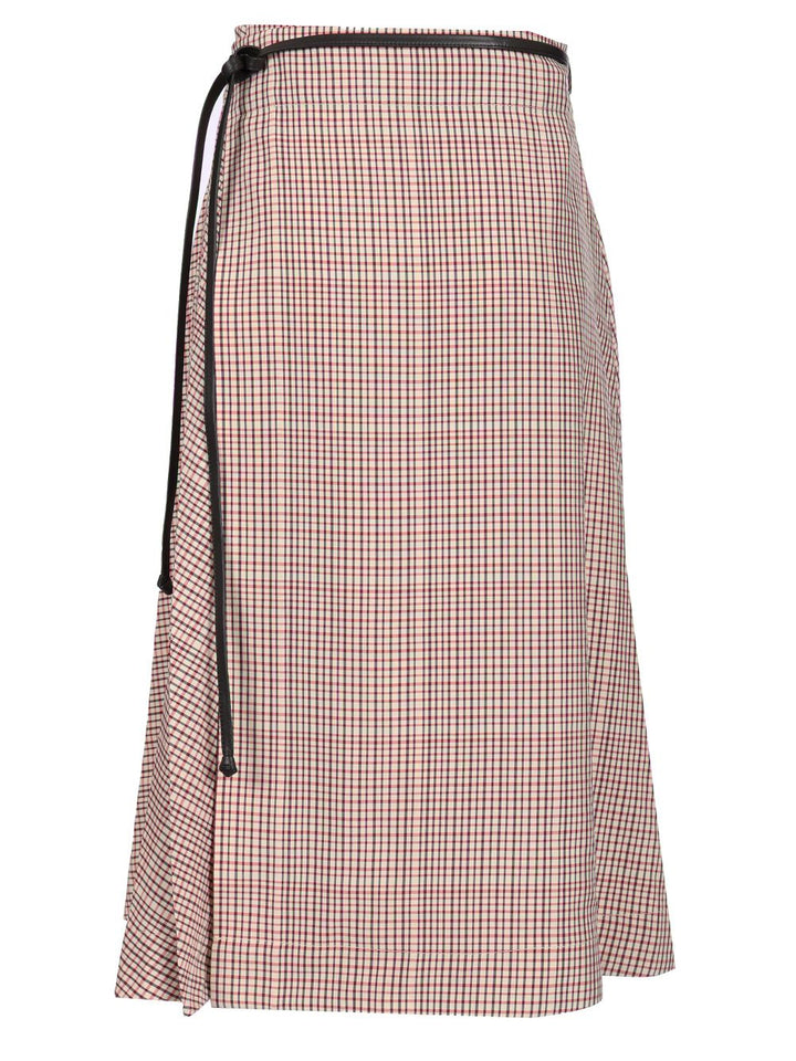 Bottega Veneta Checked Midi Skirt Skirts - Multicolor | 4efb043bfb5dc3b8223d4ca0ff056496e6e7f84f
