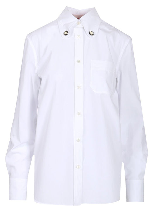 Shirt With Jewel Buttons Shirts White