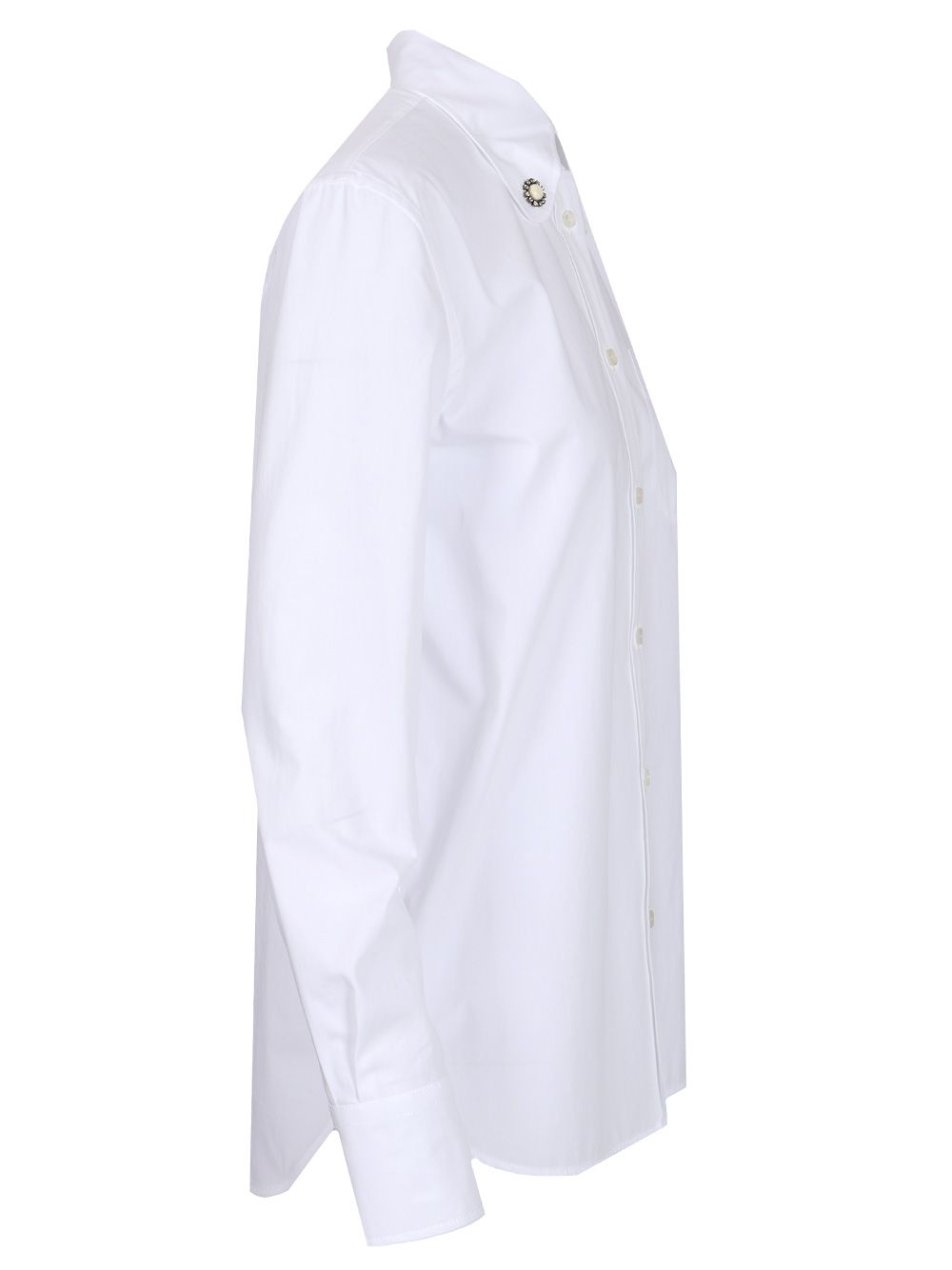 Valentino Garavani Shirt With Jewel Buttons Shirts - White | 71a174ca6f331b08f3aca1630e76fc43a09d2a72