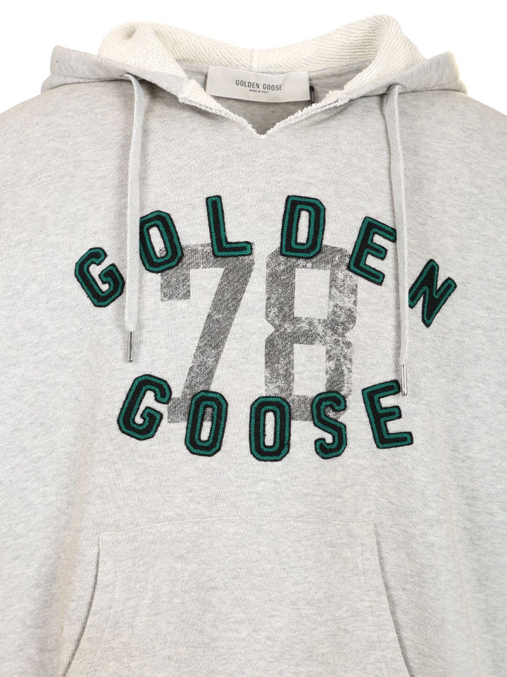 Golden Goose Deluxe Brand Journey Line Cotton Hoodie Sweatshirts - Grey | edaf680b3513aa4d430363b43a63f864b5a21d72
