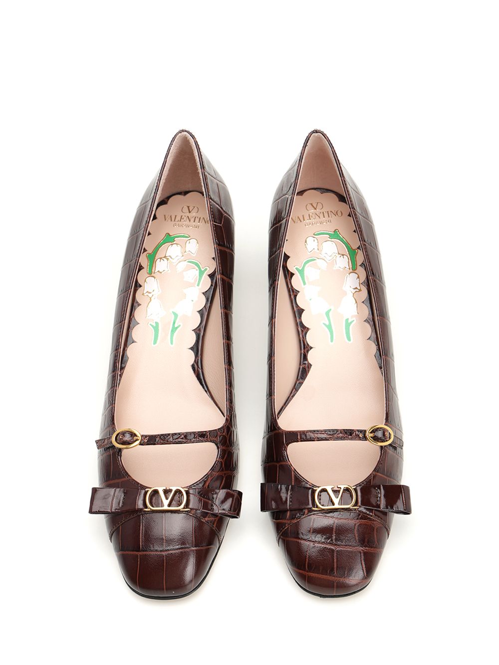 Valentino Garavani Bowow Pumps - Brown | 61582554cb46c592ec329581265532cd5d065616