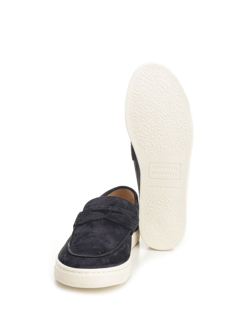 Brunello Cucinelli Suede Loafer Sneaker Loafers - Blue | a7bbadebb55dcbe20128ef7a87aab9ff35a5abc6