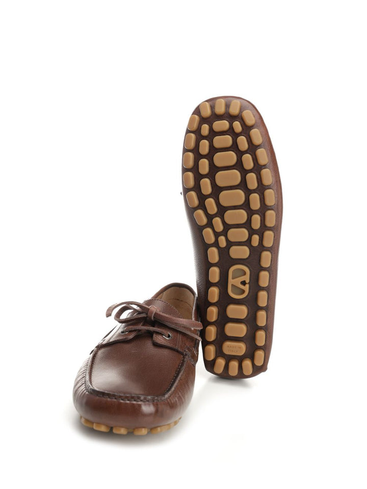 Valentino Garavani Driver Fastaway Loafers - Brown | bf29bf56d31a9e8bd11deb4a259a9893d1b2ecba