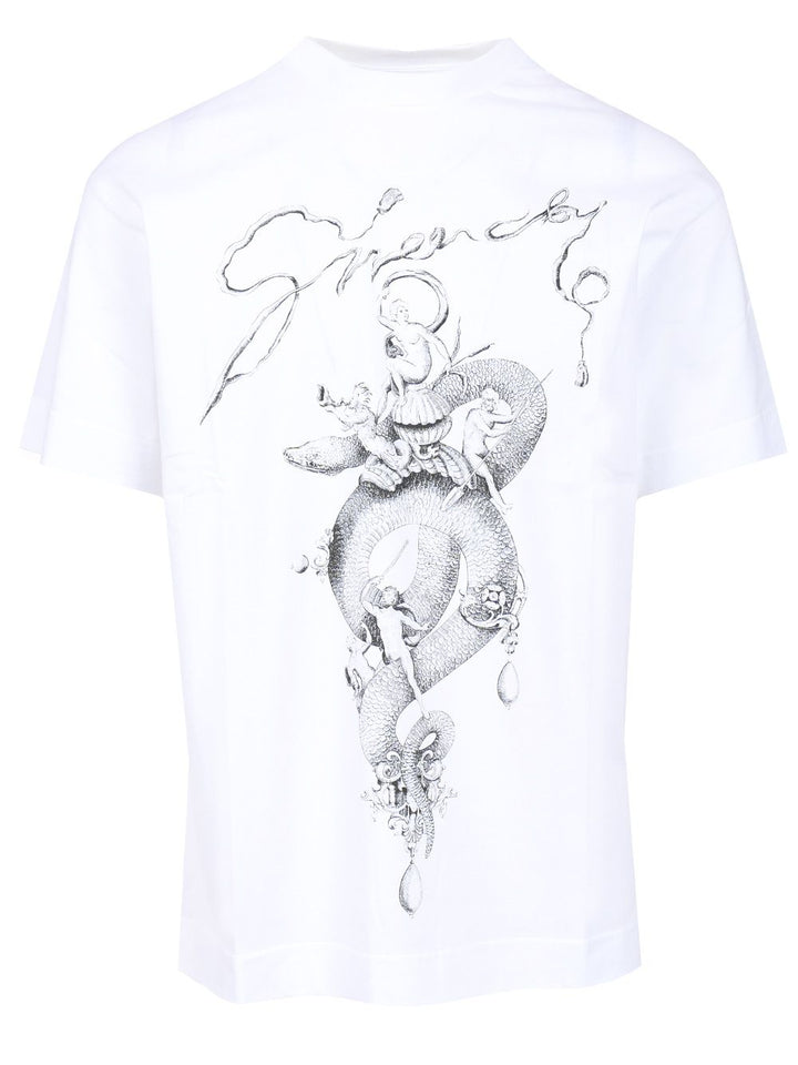 Givenchy With Chandelier And Snake Print T-Shirt - White | dca2b621f5f9b8a8deffb8a1a7baa64a9cae913b