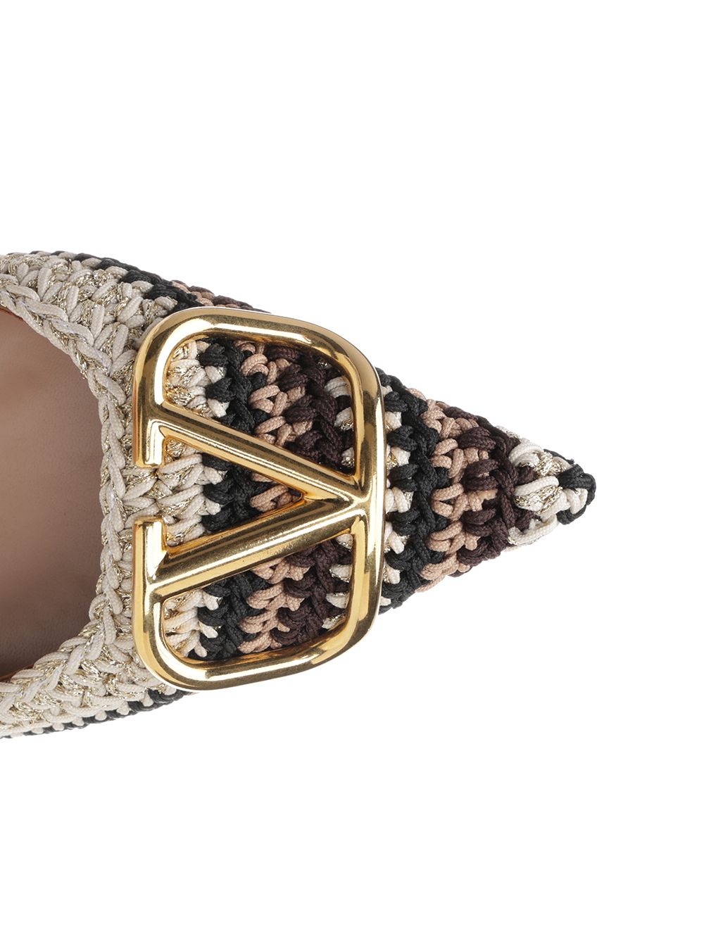 Valentino Garavani Vlogo Slingback Pumps - Beige | 04b278fca86bafe0aded08bc2db43fafb28c1bbf