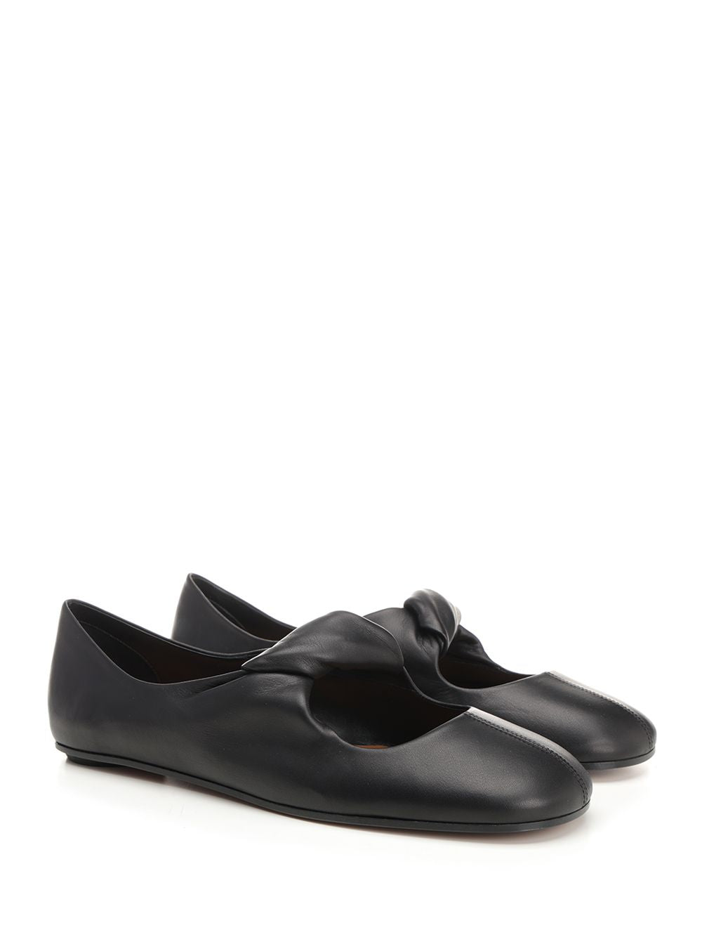 Mcqueen Black Leather Ballerina Shoes Scarpe basse - Black | ac77d688c7e7a901e690a65fe8abd9343bf7fa5d