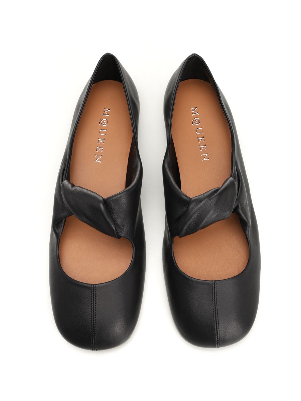 Mcqueen Black Leather Ballerina Shoes Scarpe basse - Black | 8a0e163665a0024304774d2cc28f0c1007b5715e