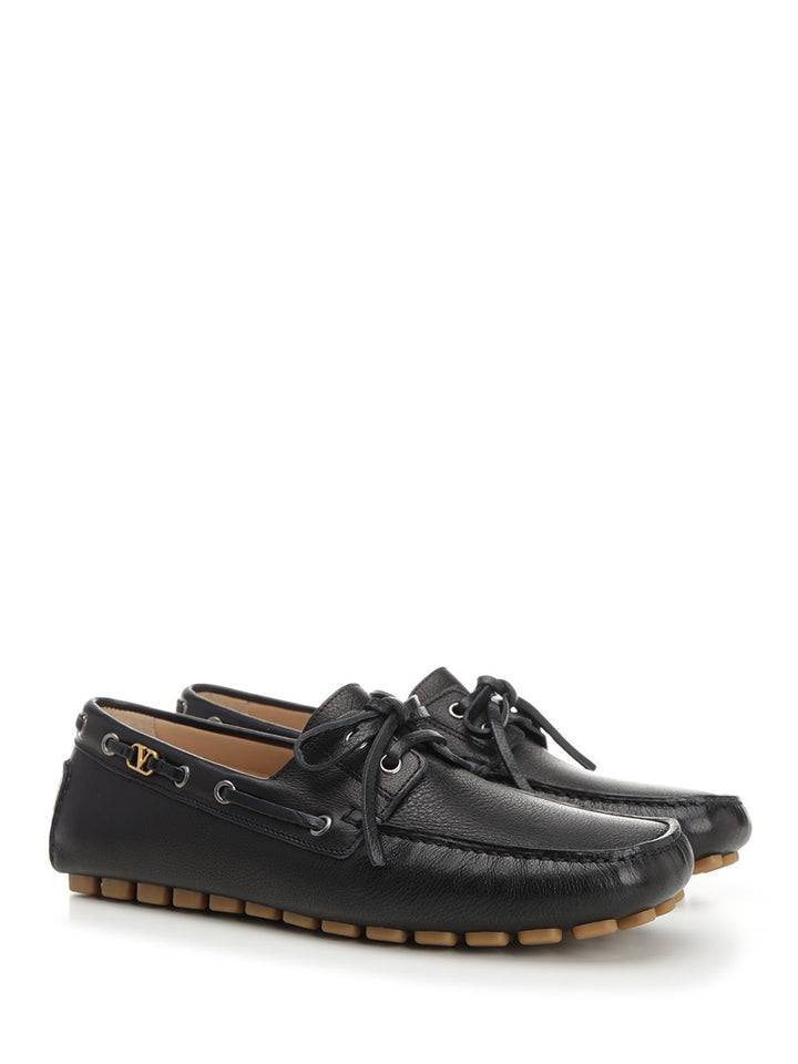 Valentino Garavani Driver Fastaway Loafers - Black | 8936efaad284922ada3a3ff0f5f9a9facf4f5f36