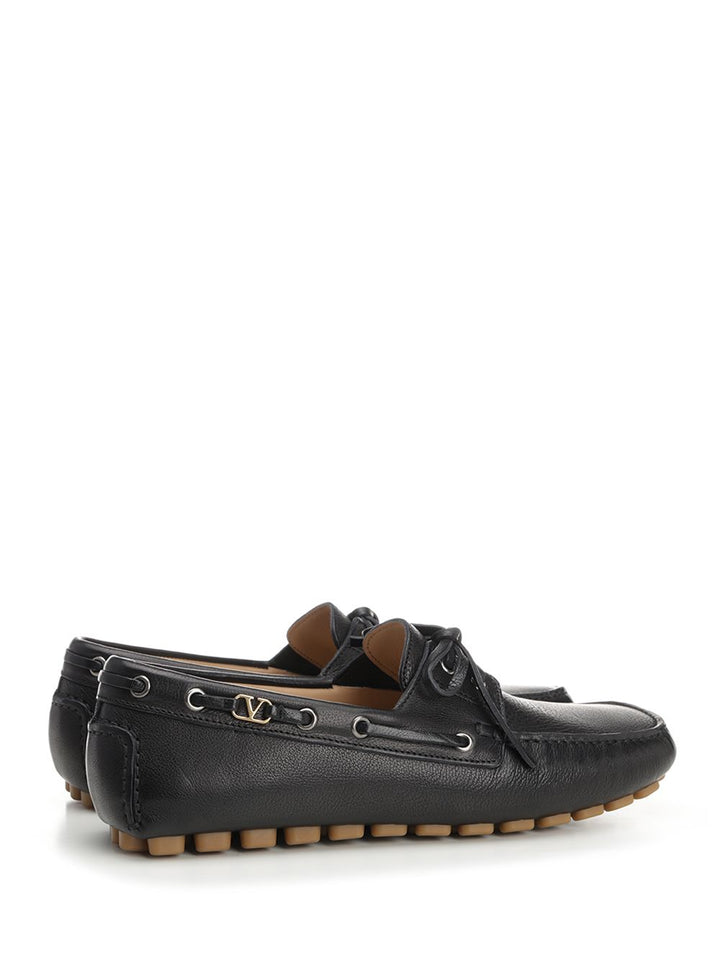 Valentino Garavani Driver Fastaway Loafers - Black | 64b6f48436a827e73809b9e80088f20b67978445