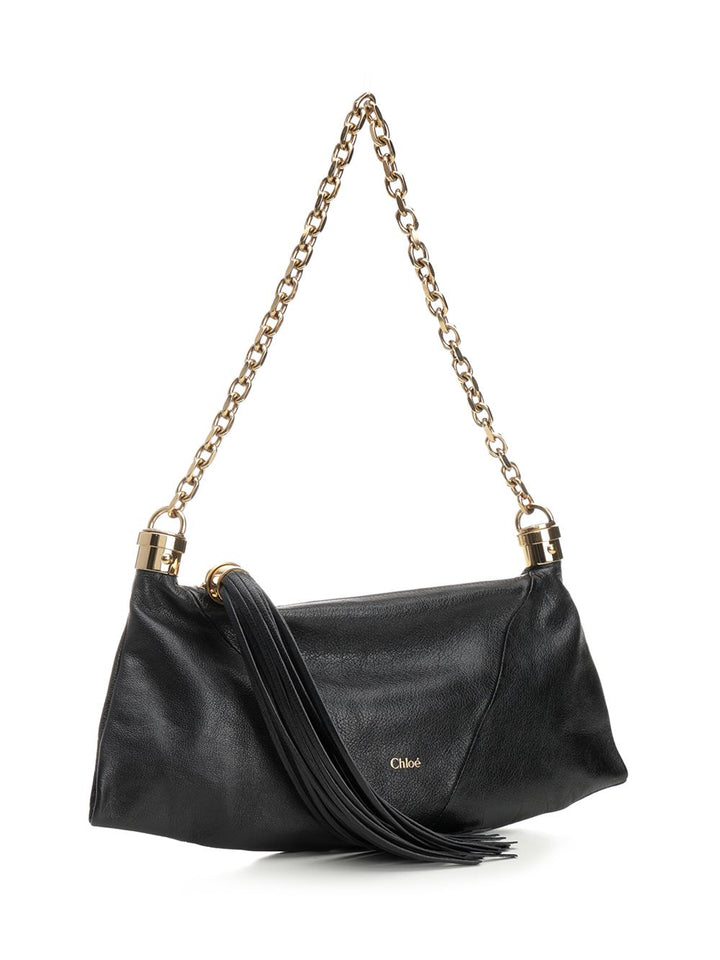 Chloe' Foulard Shoulder Bags - Black | 8d68ac718c90a1d37633f1ae3f7e06e4ac45dc6d