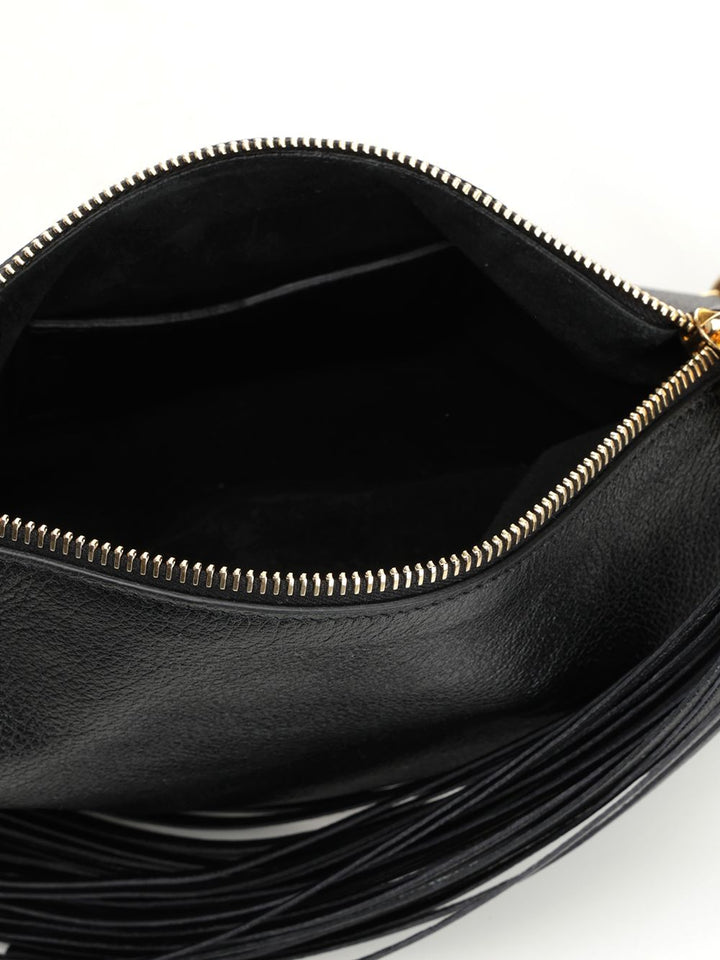 Chloe' Foulard Shoulder Bags - Black | 76a7706e6dd77cab03d5de285aaae0b6fd74b9a8