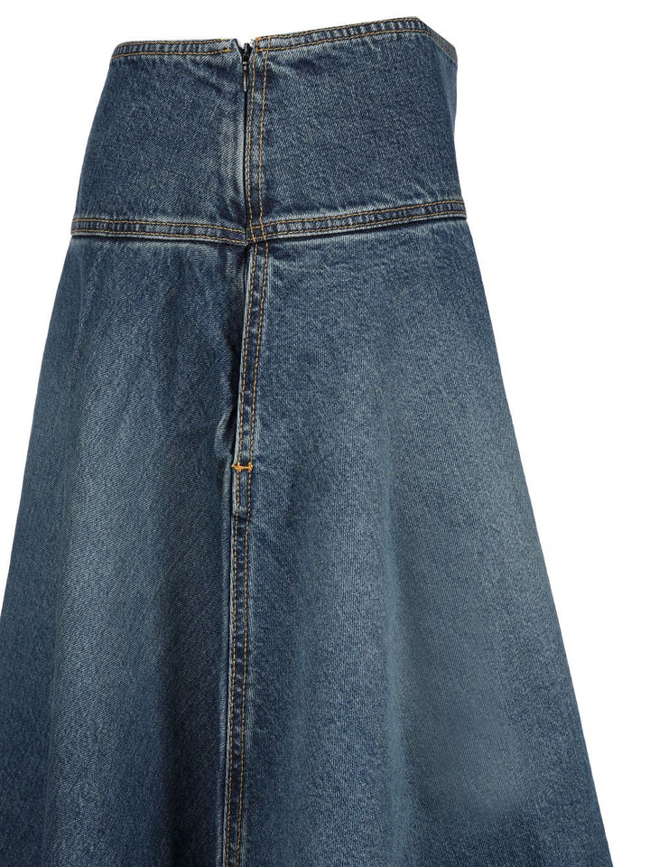 AlaÏA Asymmetric Full Skirt Skirts - Blue | 6e7ef59e5e9421a61c2c4bbe9e2844d62302e0ca