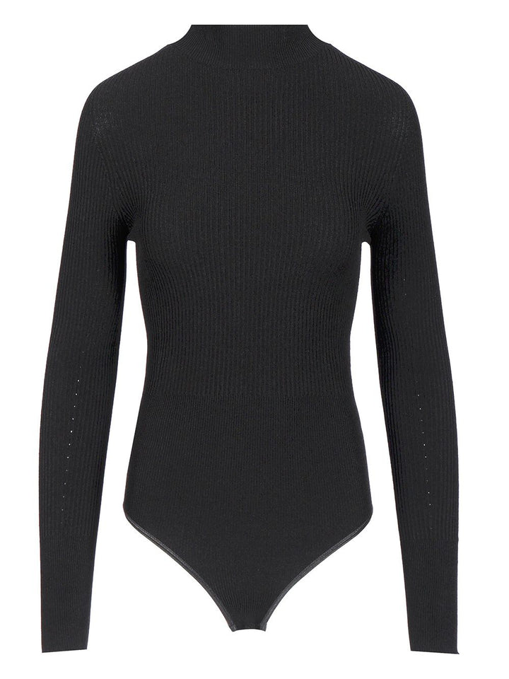 AlaÏA Long-Sleeved Bodysuit Tops - Black | ebaf808951e0a4cb996444b44cc7797c53635b63