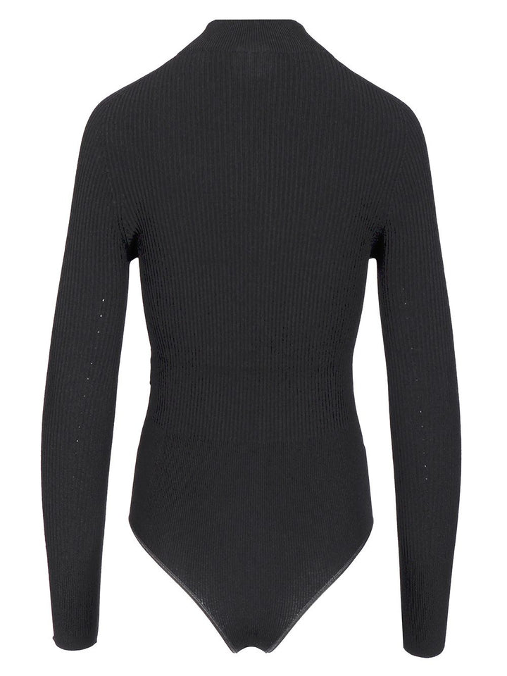 AlaÏA Long-Sleeved Bodysuit Tops - Black | 95e5b21813c50ba4c9f3574ea80a2916d36eb31e