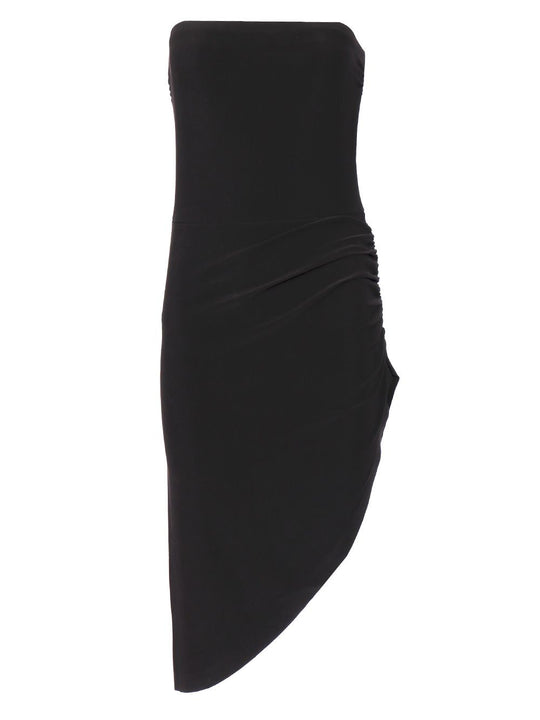 Draped Mini Dress Dresses Black