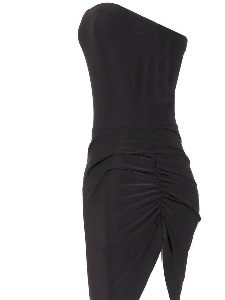 Norma Kamali Draped Mini Dress Dresses - Black | 6bdefa4ccce767ac5ed2f824bd74ba88b63c79b9