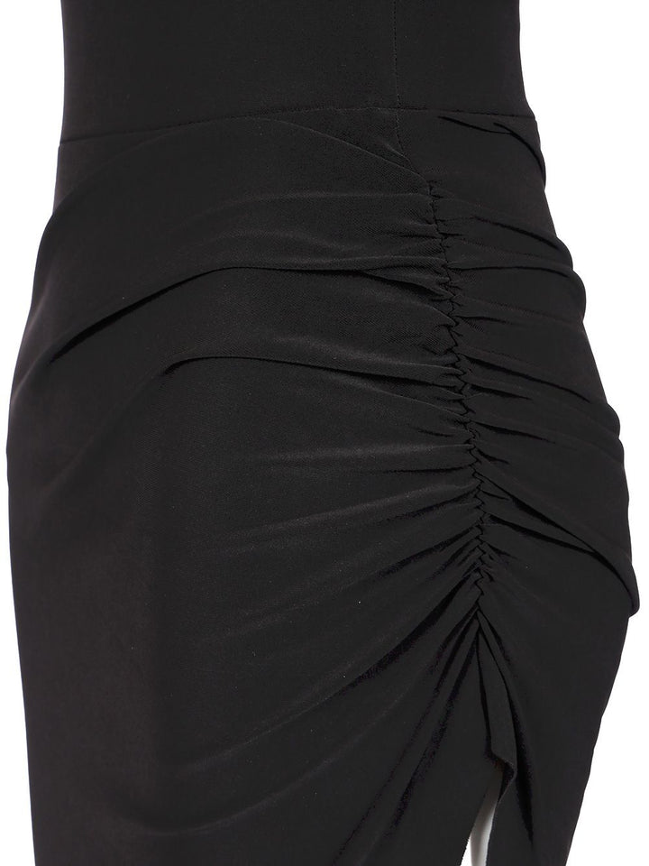 Norma Kamali Draped Mini Dress Dresses - Black | fa79d4d7bee3de39eb1062de9f6a85f425ecdd88