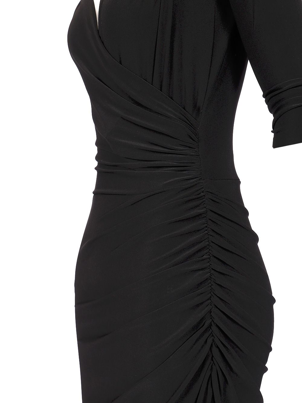 Norma Kamali Dress With Side Drape Dresses - Black | d43c66632d70d4b29bb2a101650876064d7c9b9b