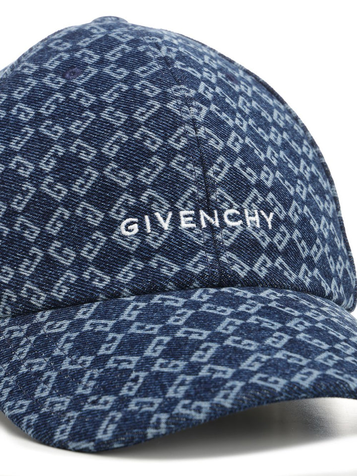 Givenchy Monogram 72 Denim Cap Hats - Blue | d92d9853afa4384eaad52288b64fb1cb0bc242ea