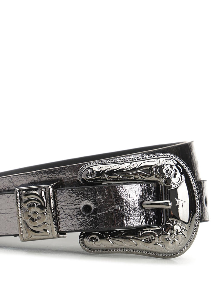 Golden Goose Deluxe Brand Silver Leather Belt Belts - Silver | 75f204e20321c51e04760b86f8c31bf4f310d691