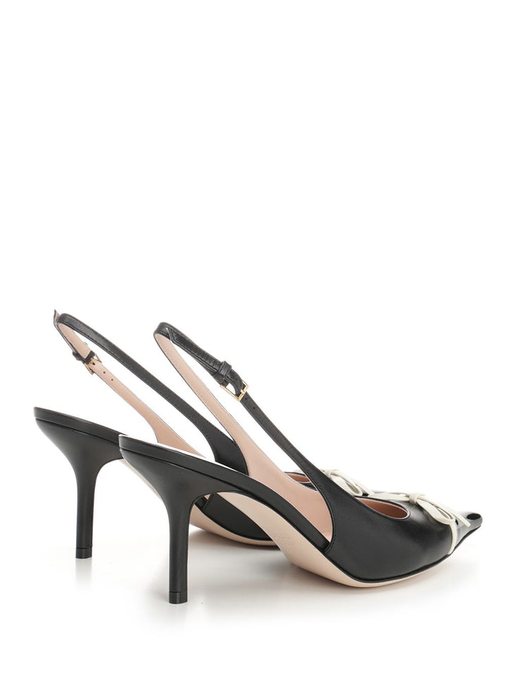 Valentino Garavani Slingback  With Bow Pumps - Black | b4267948545ea9a2137bea72f09c14d1b03288de