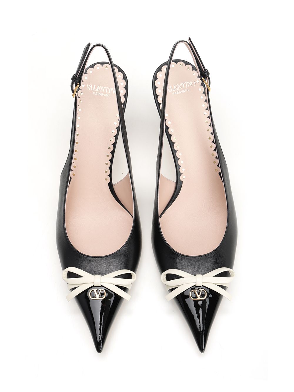 Valentino Garavani Slingback  With Bow Pumps - Black | 54f4d167a8792d29618fa4661415f20b97cb1f18