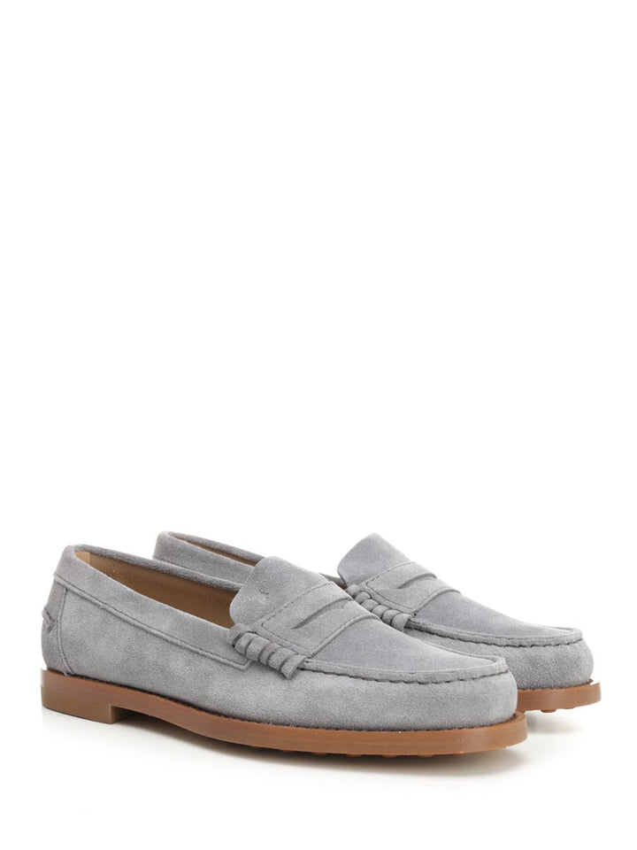 Tod'S Suede Moccasins Loafers - Grey | a065091ea578887127bb53b04a9f690e523288df