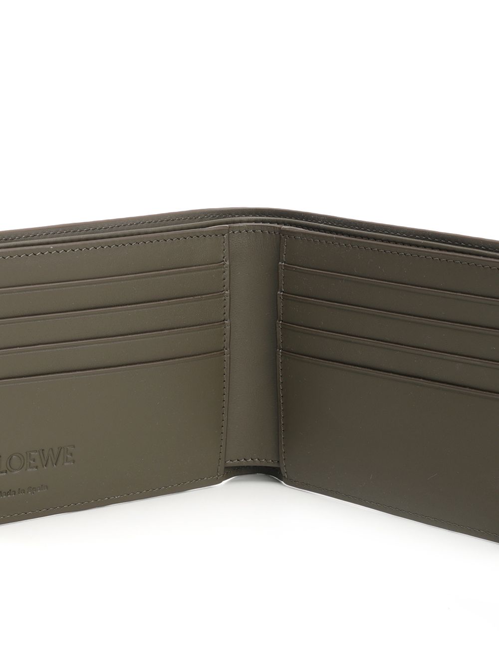 Loewe Classic Calfskin Bifold Wallets - Green | 11cfd33a6afca10a3e17eea9c553aa2d477c8629