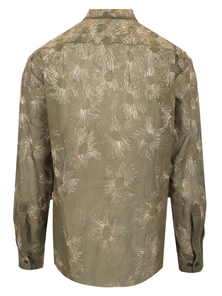 Dries Van Noten Embroidered Shirt Shirts - Green | 52ab315d2db6efe2e8fc4510f1819e78fe8fb205