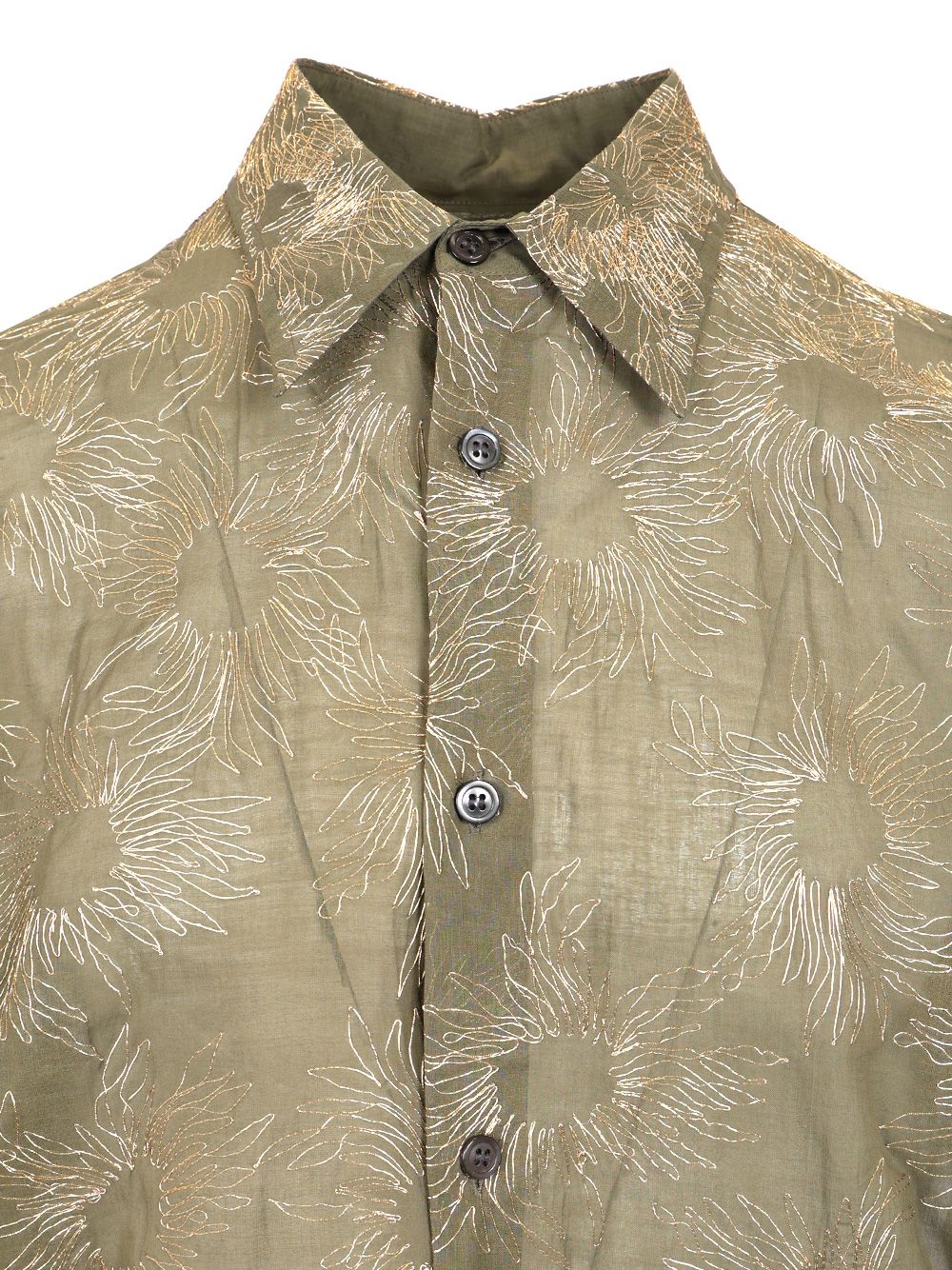 Dries Van Noten Embroidered Shirt Shirts - Green | 152483e4a3a0ada15658537319f7477de46a32fc