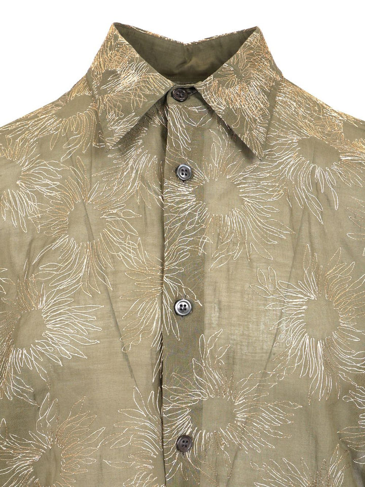 Dries Van Noten Embroidered Shirt Shirts - Green | 152483e4a3a0ada15658537319f7477de46a32fc