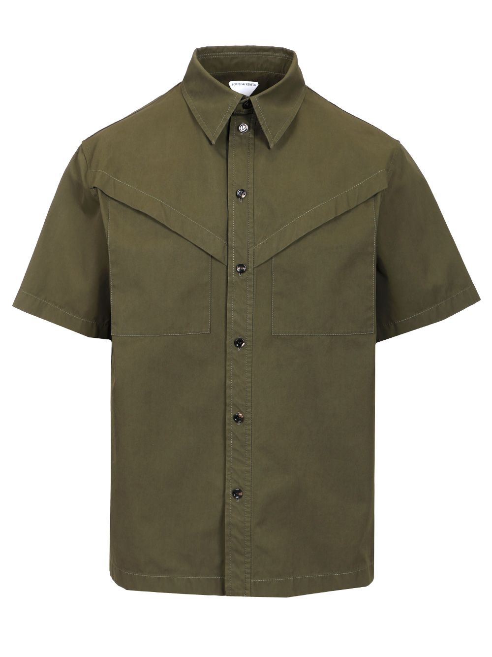 Bottega Veneta Lightweight Cotton Twill Shirt Shirts - Green | 89ceed3700b04b34fcd159a2925b0a3fcfead42c