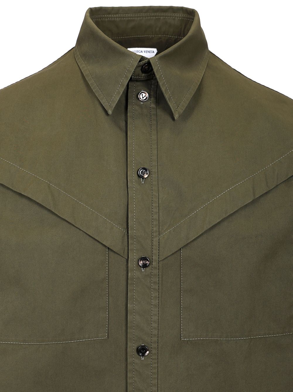 Bottega Veneta Lightweight Cotton Twill Shirt Shirts - Green | ab16b1da2651b7fff9efd2de3397da183ec80ae4