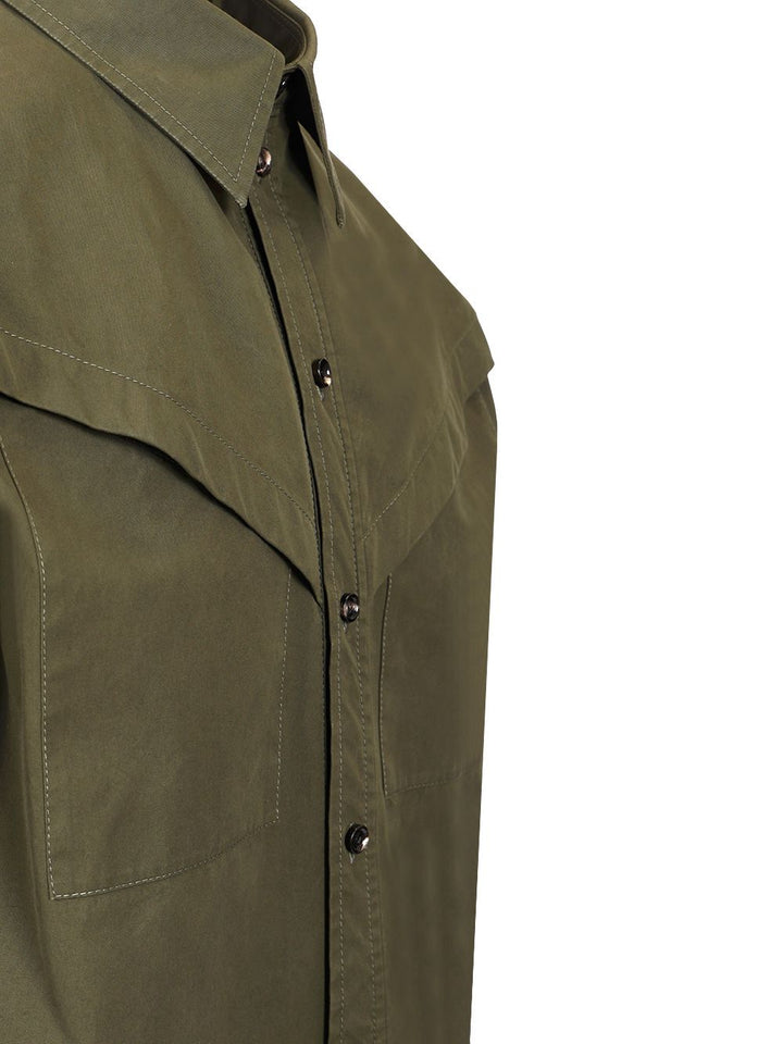 Bottega Veneta Lightweight Cotton Twill Shirt Shirts - Green | 4de4a1fedc19129f3012f450066f5e661cfee922