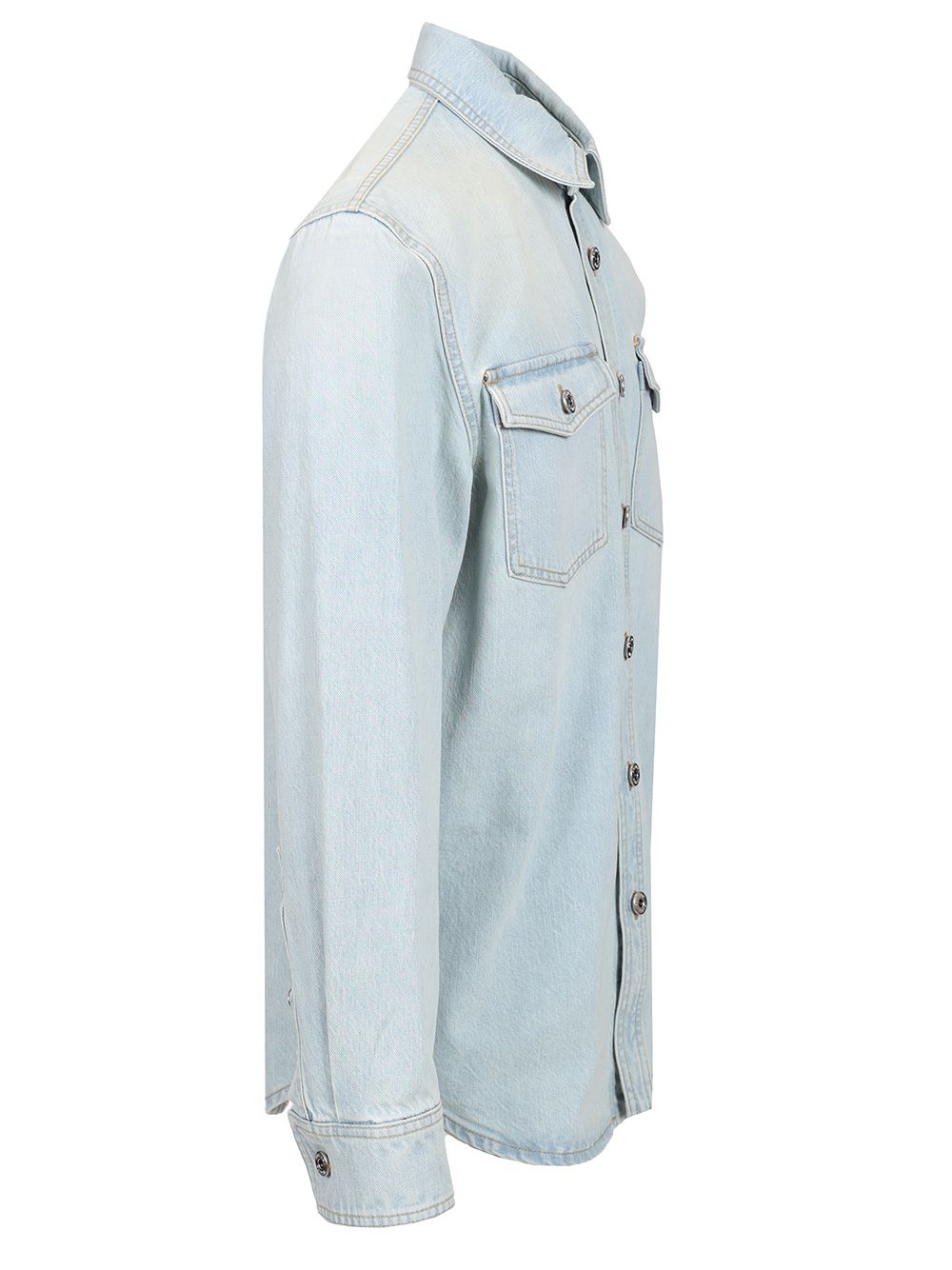 Bottega Veneta Extra Bleach Wash Denim Shirt Shirts - Light blue | 8ca3810ddc4b78dab6c6d305c0665368f8744965