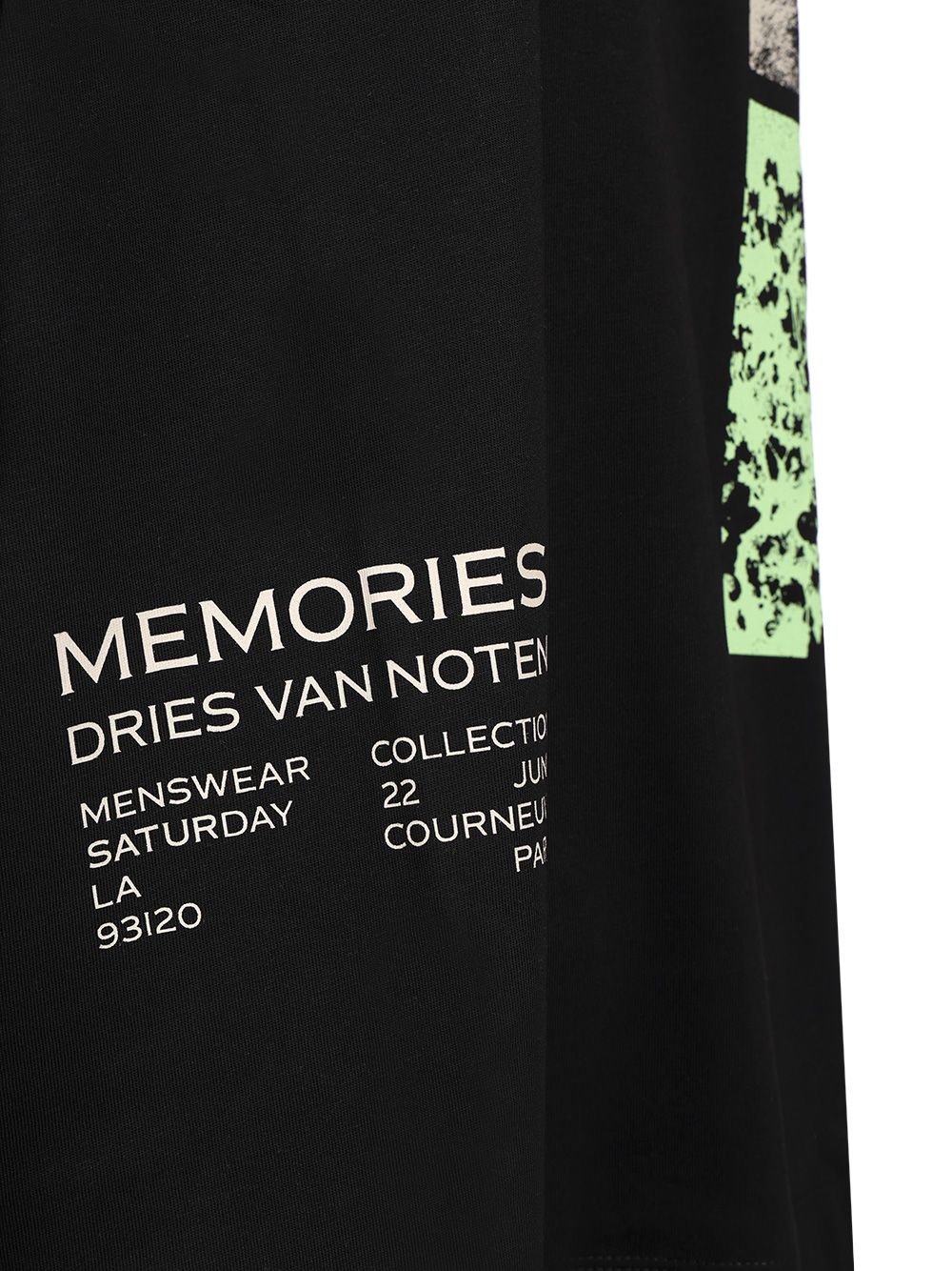Dries Van Noten Hemmings Printed Double Sleeve T-Shirt - Black | 3c3045f1724e71925e7935f5b30bd139bbb565d2