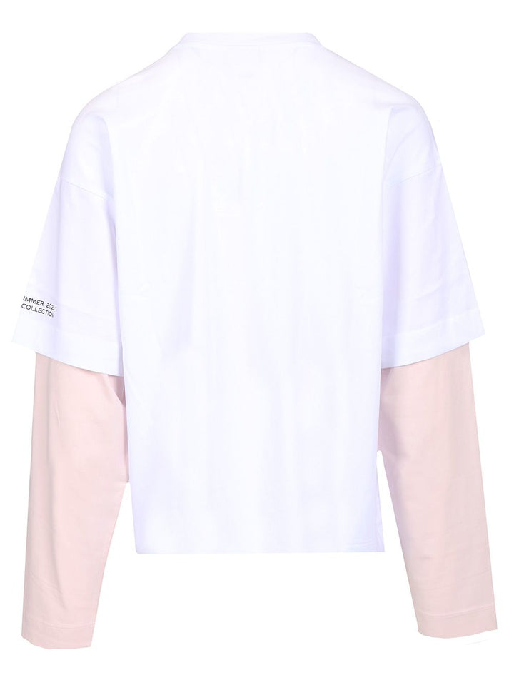 Dries Van Noten Hemmings Printed Double Sleeve T-Shirt - White | d892ba75dc2dbc6563f0caa6cfe65c353ff4bab5