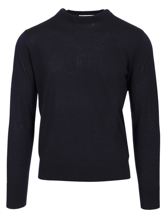 Merino Wool Sweater Knitwear Blue