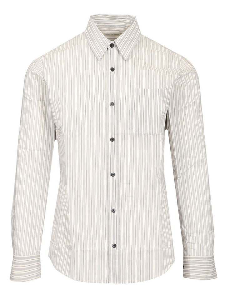 Dries Van Noten Striped Shirt Shirts - Grey | ad3bff2e5286794432ded76be64fc818a23963e0