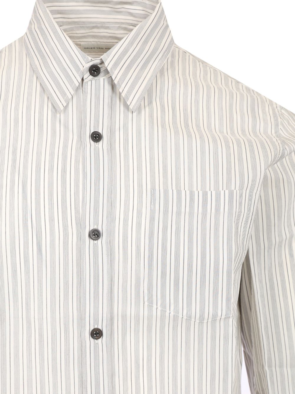 Dries Van Noten Striped Shirt Shirts - Grey | c860a661220870f21d159eabca93d701836f0909