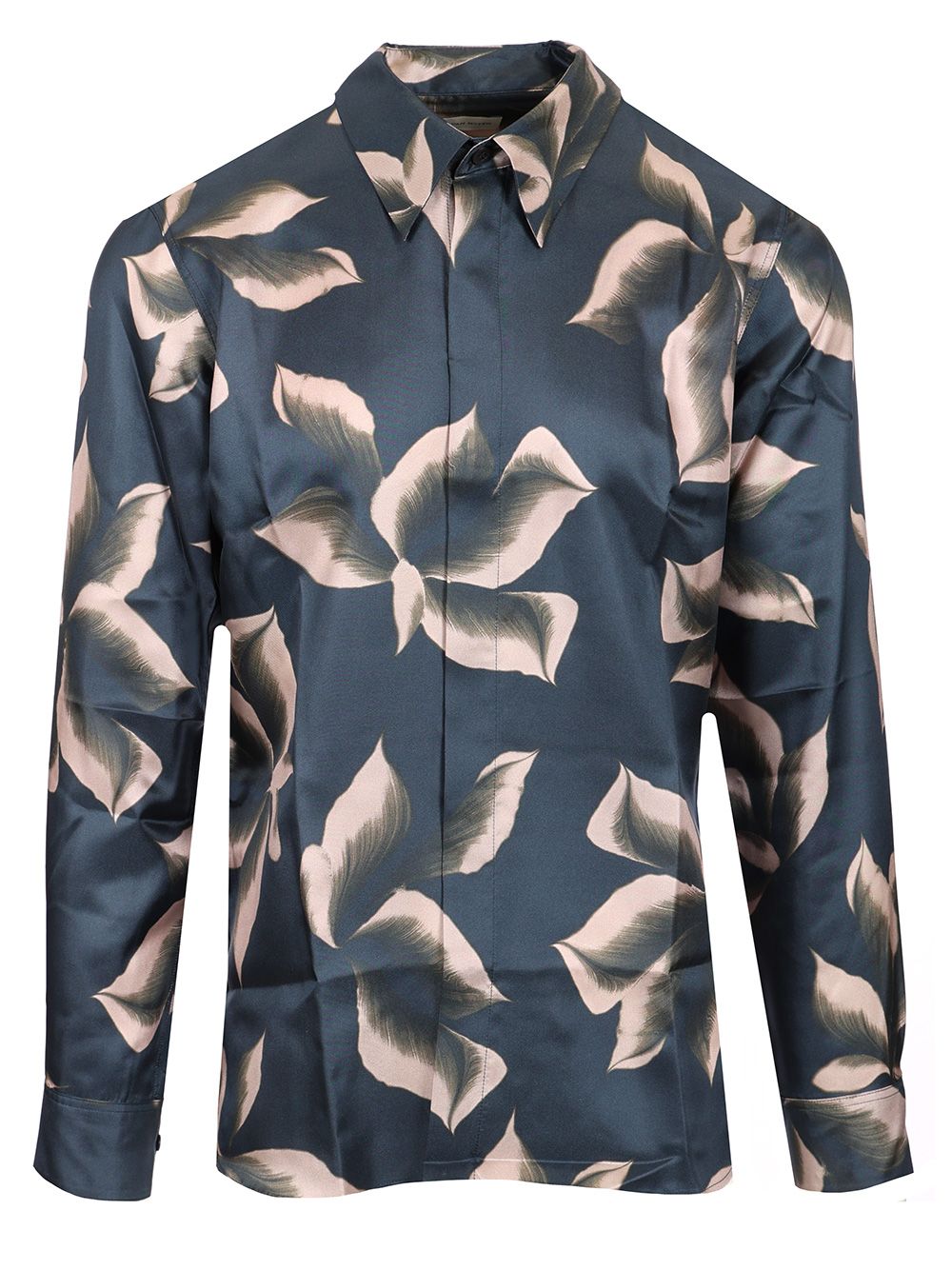 Dries Van Noten Carviesprinted Silk Shirt Shirts - Blue | d1b37433a8c663b98241d8d861f86c83b9816abe